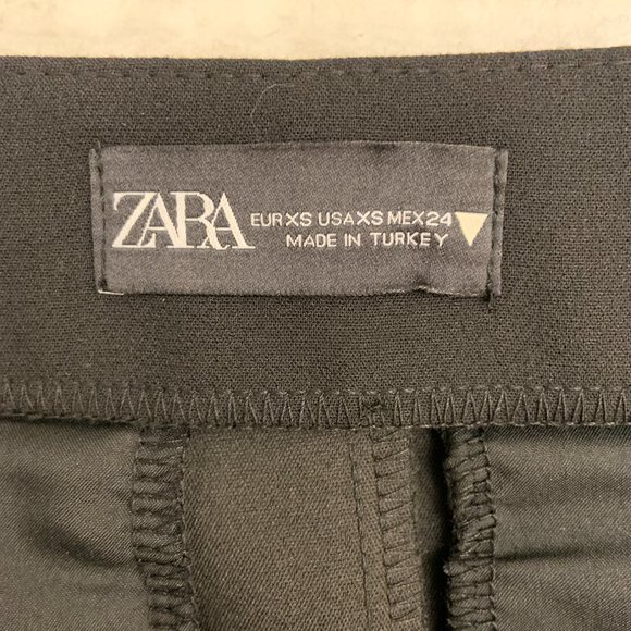 Zara Black Asymmetric Skort High Waist Side Zipper Size XS - Picture 15 of 16